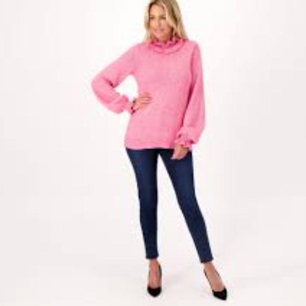 STUDIO PARK PINK SWEATER SZ L NWOT